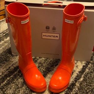 Hunter boots - bright red - tall - size 7